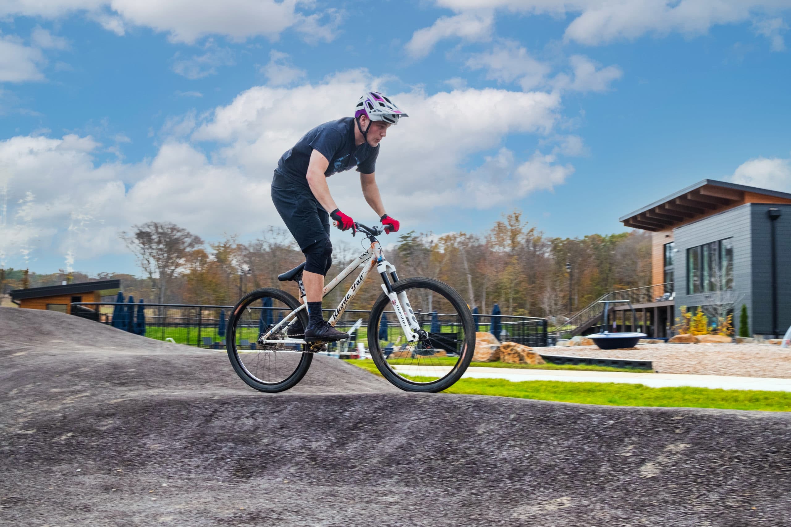 Enjoy the thrills of Watershed's bike pump track